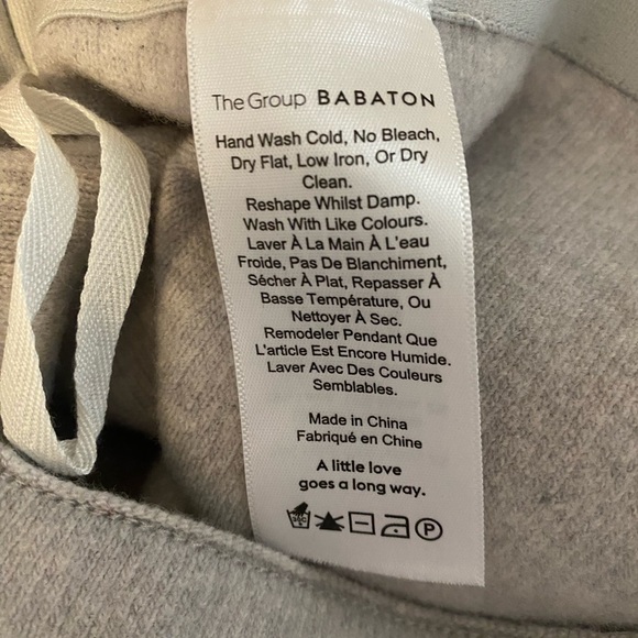 Aritzia Babaton “Johan” Wool Pencil Skirt Light Grey Rear Vent Size XS - Picture 8 of 9